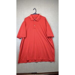 The Foundry Supply Co Polo Shirt Mens 2XLT Red Striped Big Tall Short Sleeve